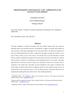 Optimal Regulatory Instruments for a self – polluting firm in the