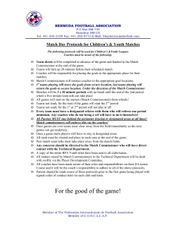 BFA Children`s Youth Protocols