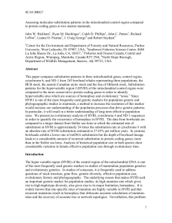 SC/61/BRG7 Assessing molecular substitution patterns in the