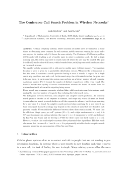 The Conference Call Search Problem in Wireless Networks*