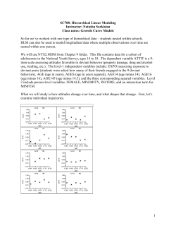 Growth Curve Models and Three Level Models