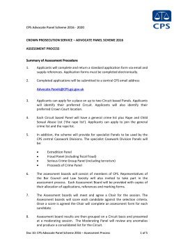 crown prosecution service * advocate panel scheme 2011