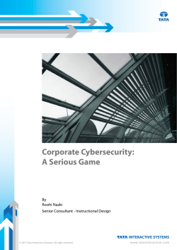 Corporate Cybersecurity: A Serious Game