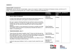 SESSION 4 SESSION THEME: Crossing the Line SESSION AIM
