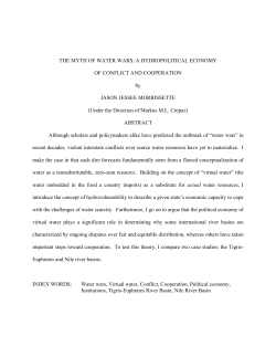 THE MYTH OF WATER WARS - UGA Electronic Theses and