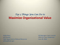 Top 3 Things You Can Do To Maximize Organizational Value