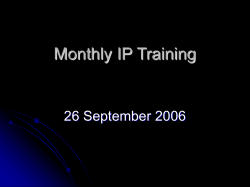 Monthly IP Training