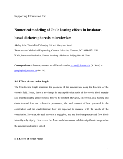 Numerical modeling of Joule heating effects in insulator