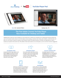 The First Adobe Connect YouTube Player Now