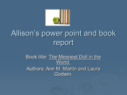 Allison`s power point and book report