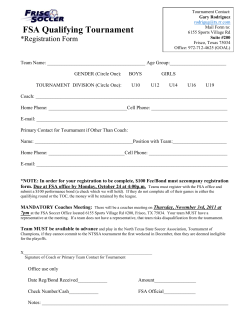 FSA Tournament of Champions Qualifying Tournament