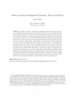 Discrete Games in Endogenous Networks: Theory and Policy