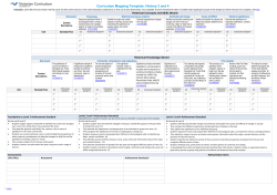 Curriculum Planning Template: History Years 7 and 8