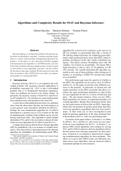 Algorithms and Complexity Results for #SAT and Bayesian Inference