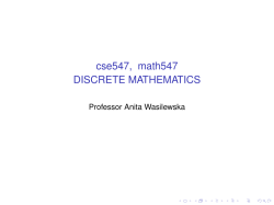 cse547, math547 DISCRETE MATHEMATICS