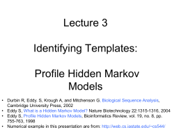 Hidden Markov Models
