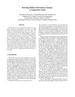 Detecting Hidden Information in Images: A Comparative Study