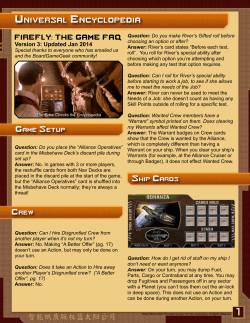 firefly: the game faq