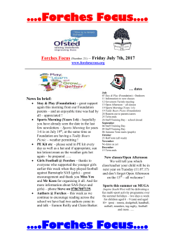 Forches Cross Community Primary School Newsletter