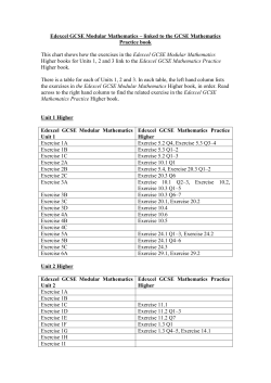 Edexcel GCSE Modular Mathematics
