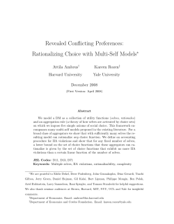 Revealed Conflicting Preferences: Rationalizing Choice with Multi