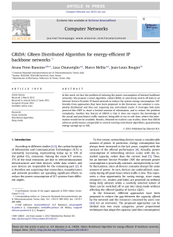 GRiDA: GReen Distributed Algorithm for energy