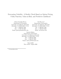 Forecasting Volatility