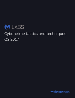 Q2 2017 Cybercrime tactics and techniques