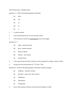 2012 Practice Exam &ndash; Multiple Choice Questions 1