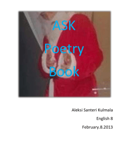 My poetry book - UNIS Hanoi Blogs