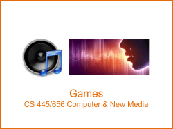 games - Center for the Study of Digital Libraries