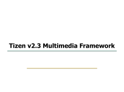 Tizen Multimedia Framework