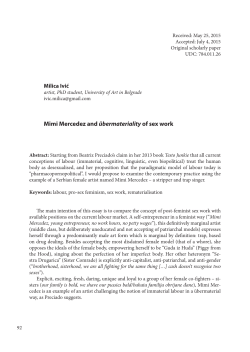 Mimi Mercedez and übermateriality of sex work