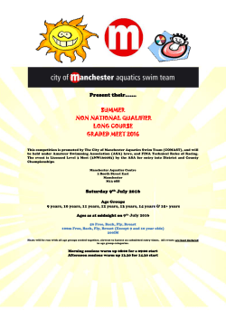 Non National Graded Meet 2016 Entry Conditions