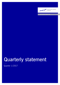Quarterly statement Q1/2017