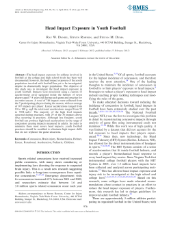 Head Impact Exposure in Youth Football