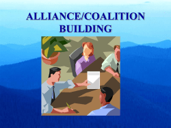 ALLIANCE/COALITION BUILDING