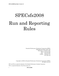 SPECsfs2008 Run Rules
