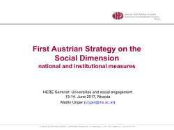 First Austrian Strategy on the Social Dimension national and