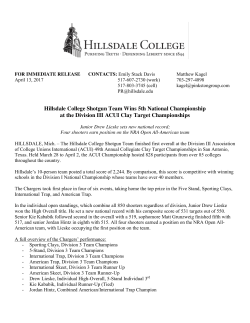 Hillsdale College Shotgun Team Wins 5th National Championship