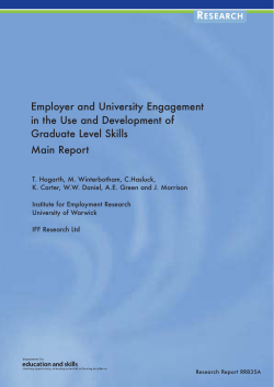 Employer and University Engagement in the Use and Development