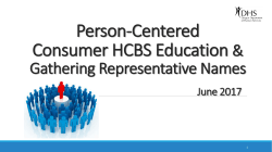 Home and Community-Based Services (HCBS): Individually