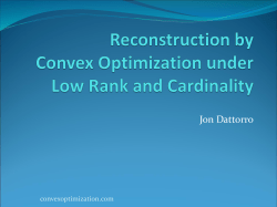 Reconstruction by Convex Optimization under Low Rank