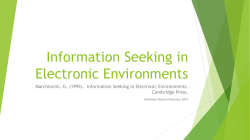 Information Seeking in Electronic Environments, Marchionini, G
