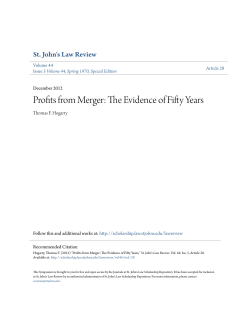 Profits from Merger: The Evidence of Fifty Years