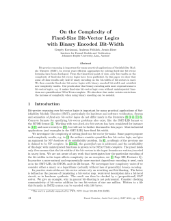 On the Complexity of Fixed-Size Bit-Vector Logics with
