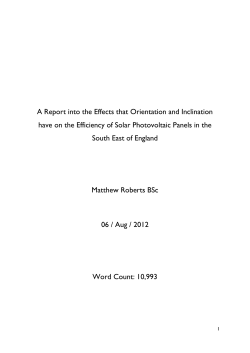 A Report into the Effects that Orientation and