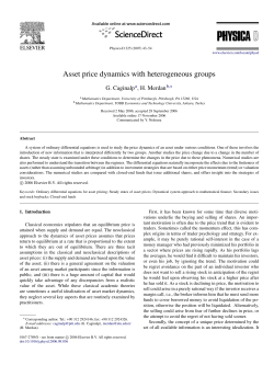 Asset price dynamics with heterogeneous groups