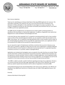CBC Documentation.indd - Arkansas State Board of Nursing