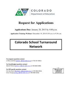 Colorado Turnaround Network Program